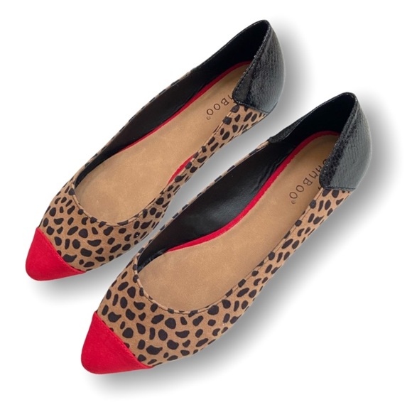 #245 Cheetah Print Red Tip Platforms - Picture 8 of 12